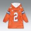 Denver Broncos Captain Patch Unisex Blanket Hoodie 4