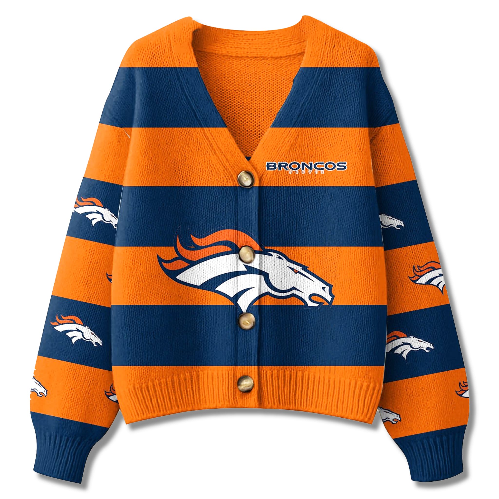 Denver Broncos Christmas Cardigan Sweater 2025 2 Denver Broncos Christmas Cardigan Sweater 2025 2