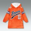 Denver Broncos Retro Unisex Blanket Hoodie 2