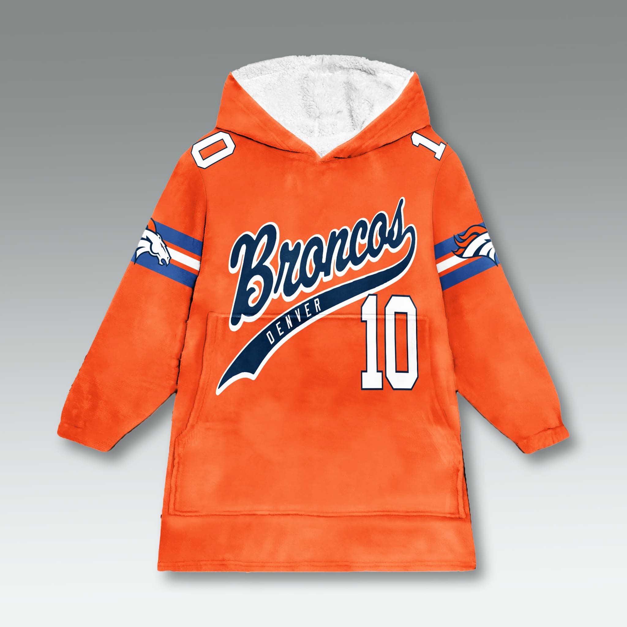 Broncos Retro Unisex Blanket Hoodie 1 Denver Broncos Retro Unisex Blanket Hoodie 2