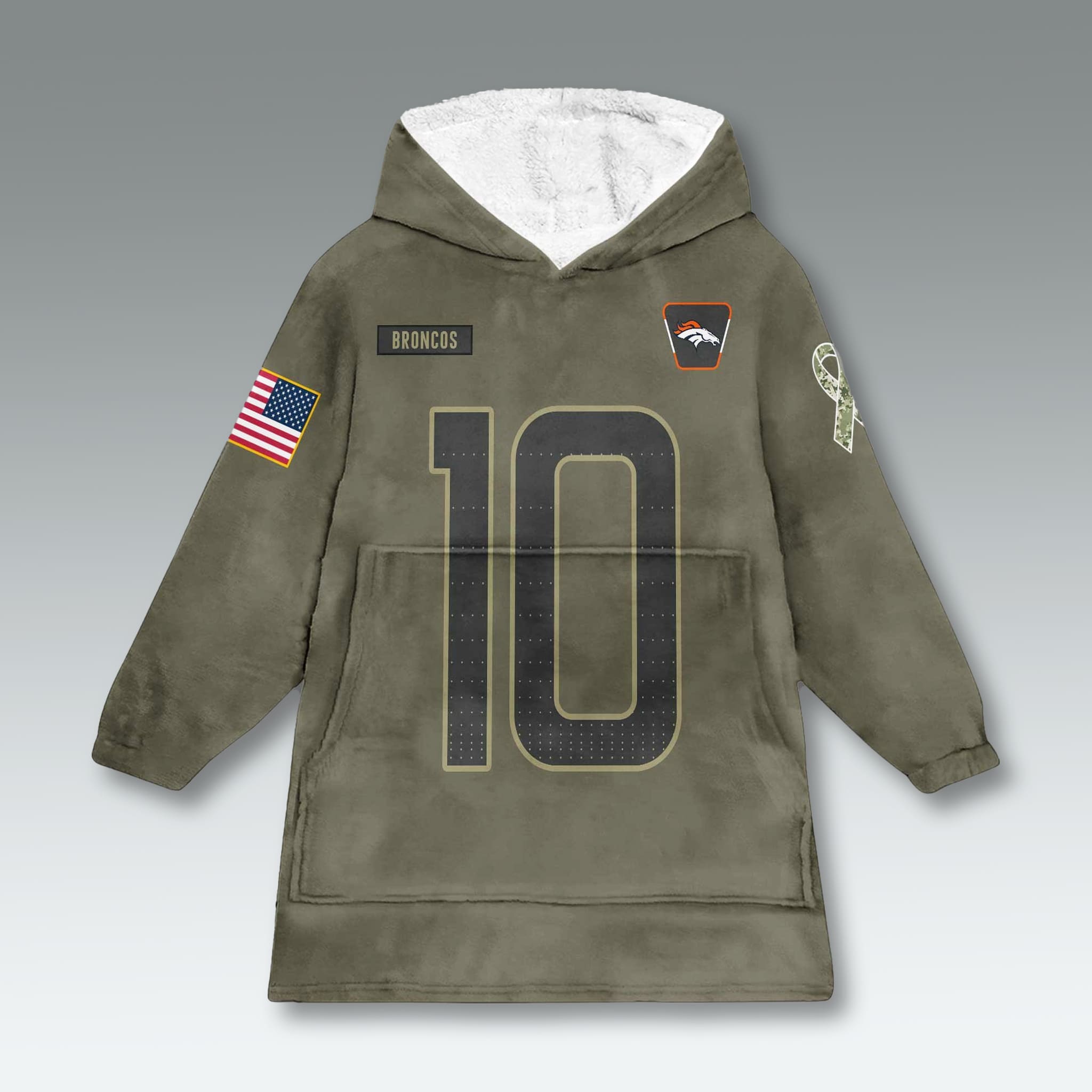 Broncos Salute To Service Blanket Hoodie 1 Denver Broncos Salute To Service Blanket Hoodie 2