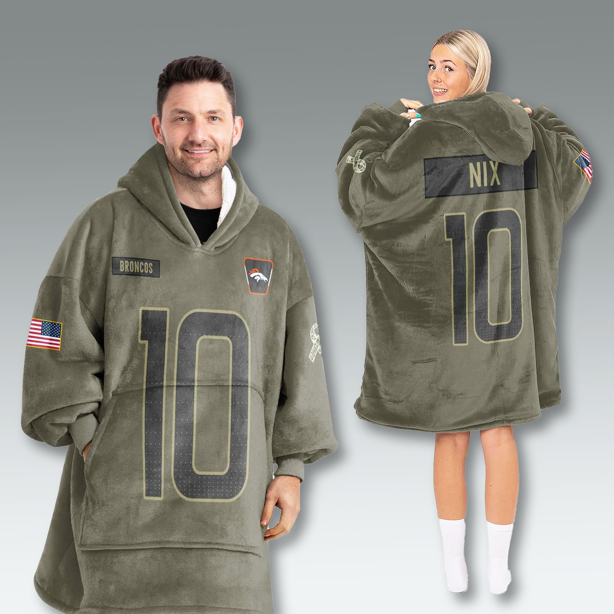 Denver Broncos Salute To Service Blanket Hoodie 3 Denver Broncos Salute To Service Blanket Hoodie 3