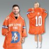 Denver Broncos She Love The D Blanket Hoodie