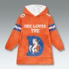 Denver Broncos She Love The D Blanket Hoodie 3