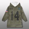 Detroit Lions 2025 Salute To Service Blanket Hoodie