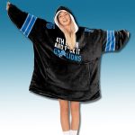 Lions 4th Down And Fuck It Unisex Blanket Hoodie