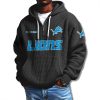 Detroit Lions Quarter Zip Waffle Hoodie 2025 2