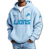 Detroit Lions Quarter Zip Waffle Hoodie 2025 3