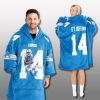 Detroit Lions St Brown Custom Unisex Blanket Hoodie