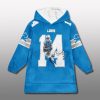 Detroit Lions St Brown Custom Unisex Blanket Hoodie 2
