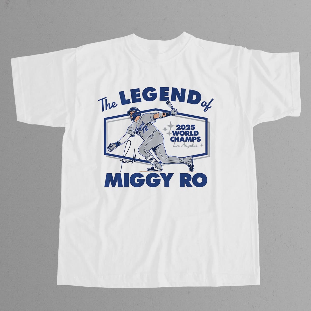 Dodgers Miguel Rojas 2025 World Champs Shirt 12 Dodgers Miguel Rojas 2025 World Champs Shirt 12