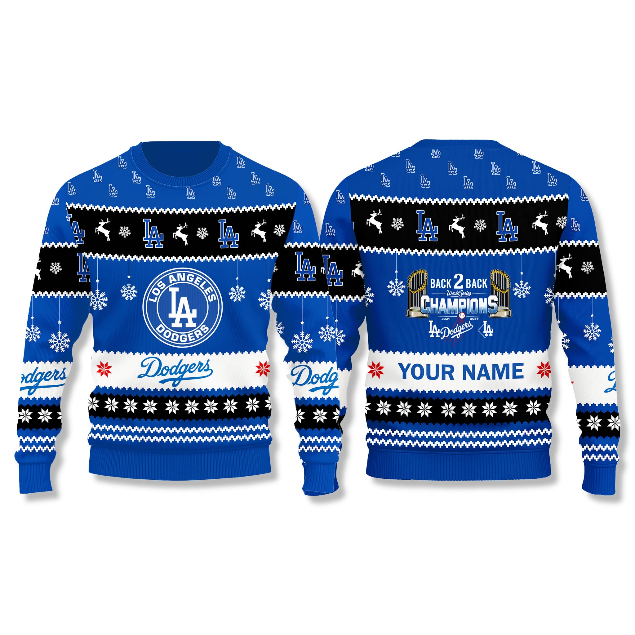 Dodgers World Series Champions Ugly Christmas Sweater 2025 2 Dodgers World Series Champions Ugly Christmas Sweater 2025 3