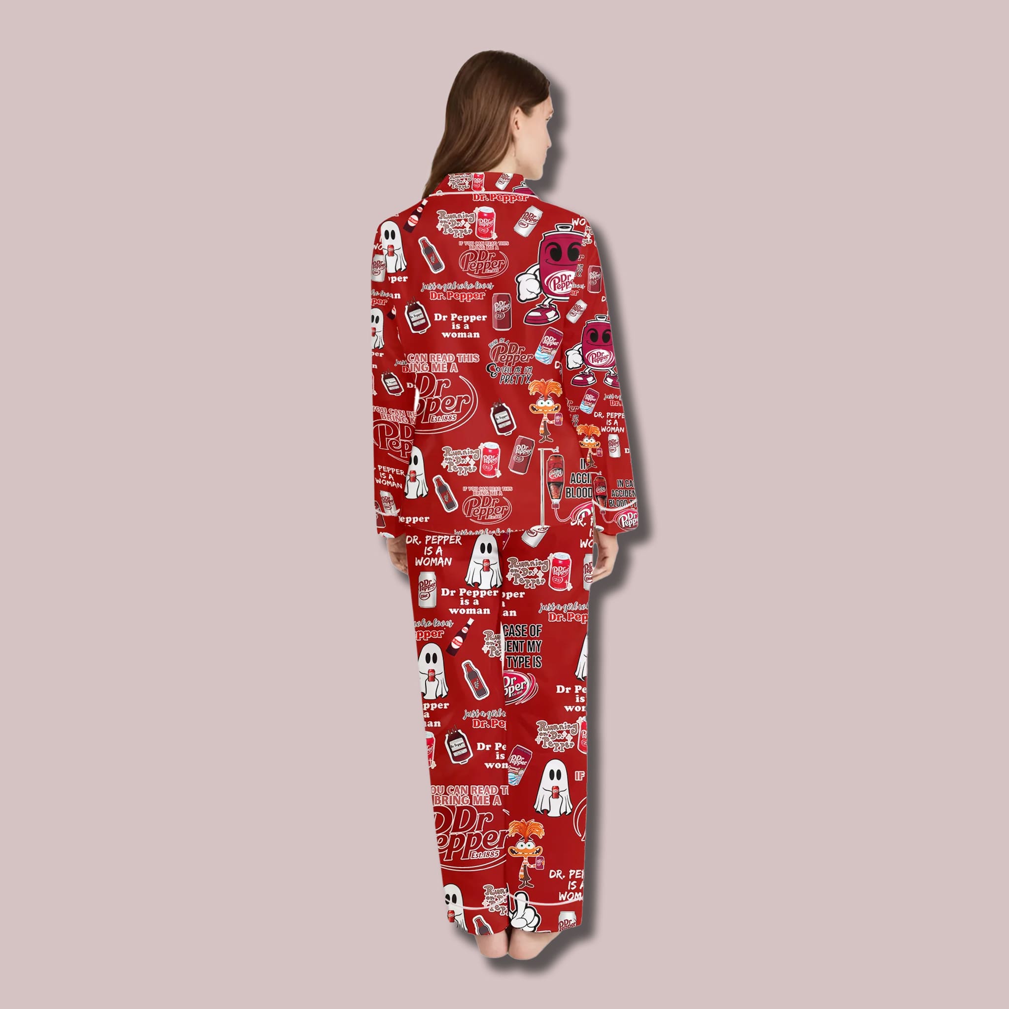 Dr Pepper Ghost Silky Satin Pajama Set 1 Dr Pepper Ghost Silky Satin Pajama Set 2