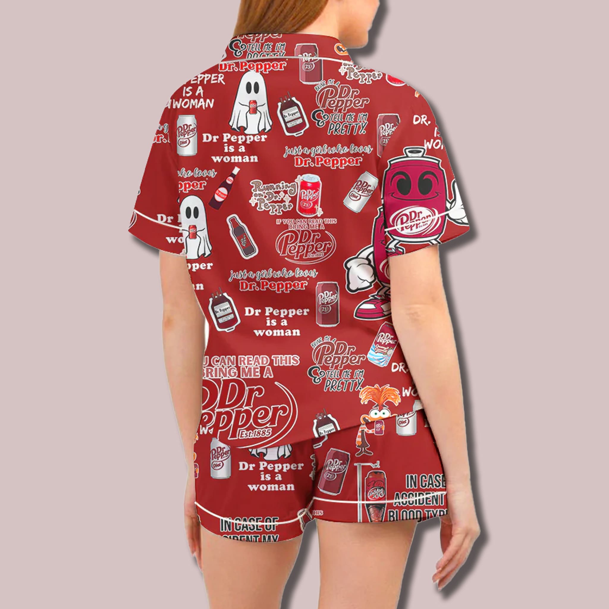 Dr Pepper Ghost Silky Satin Pajama Set 2 Dr Pepper Ghost Silky Satin Pajama Set 3