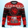 Fire and Blood Game of Thrones Ugly Christmas Sweater