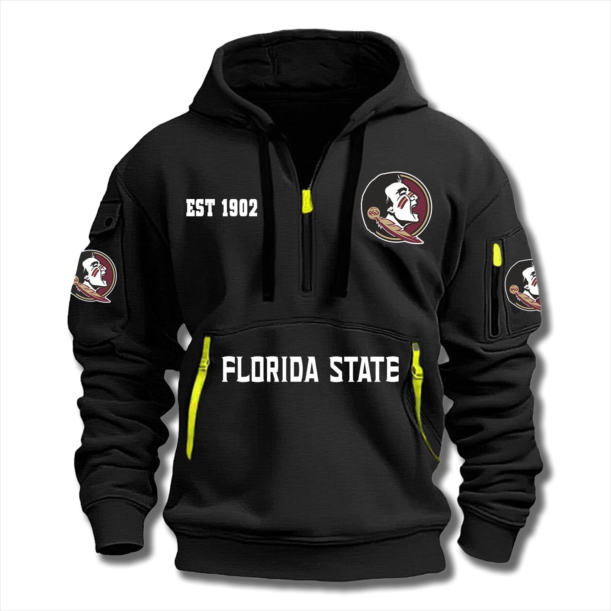 Florida State Seminoles EST 1902 Quarter Zip Hoodie 1 Florida State Seminoles EST 1902 Quarter Zip Hoodie 1
