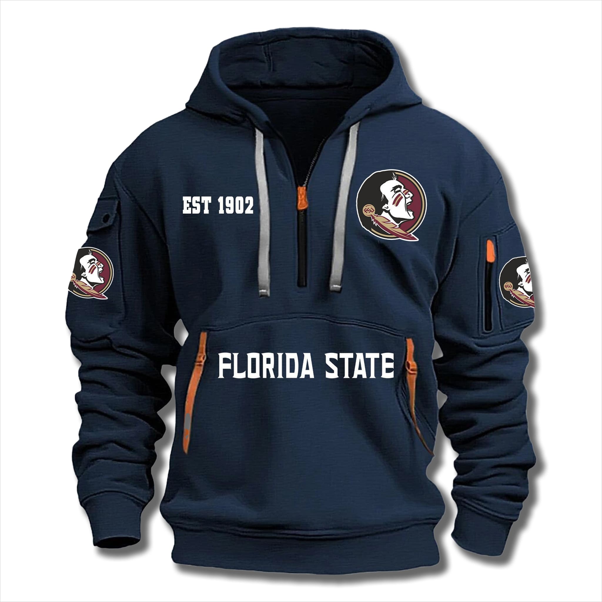 Florida State Seminoles EST 1902 Quarter Zip Hoodie 2 Florida State Seminoles EST 1902 Quarter Zip Hoodie 2