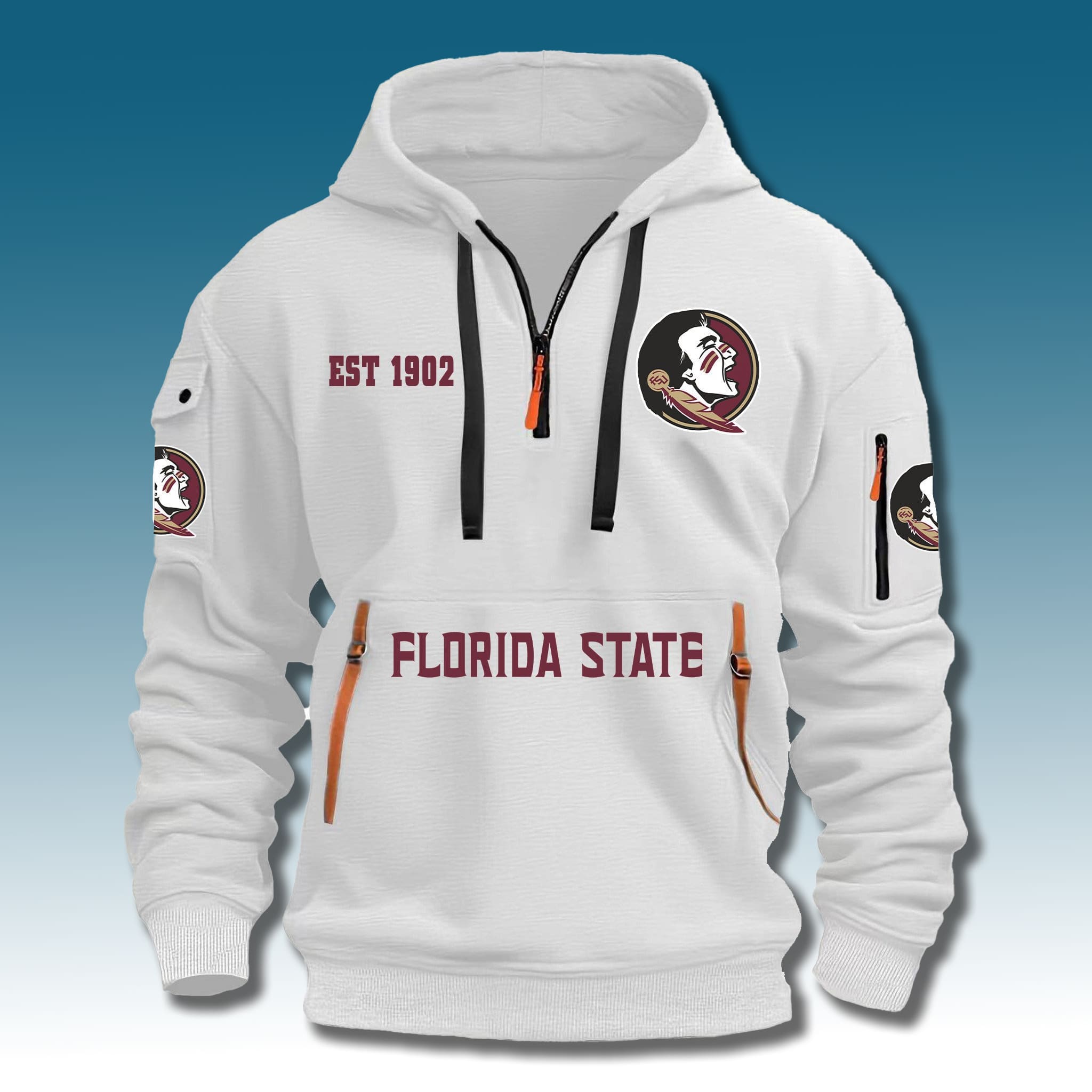 Florida State Seminoles EST 1902 Quarter Zip Hoodie Florida State Seminoles EST 1902 Quarter Zip Hoodie