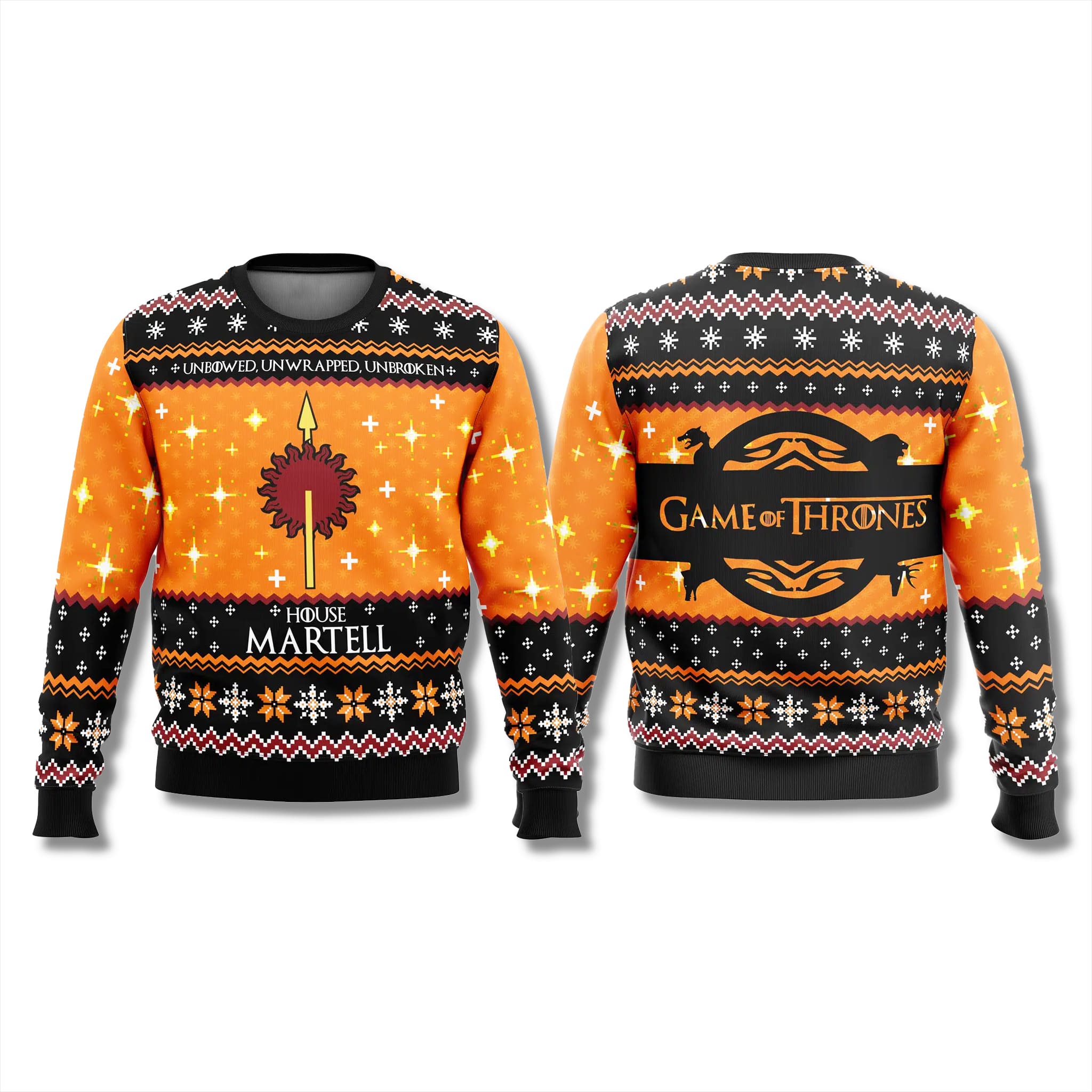 Game of Thrones House Martell Christmas Ugly Sweater 2 Game of Thrones House Martell Christmas Ugly Sweater 3