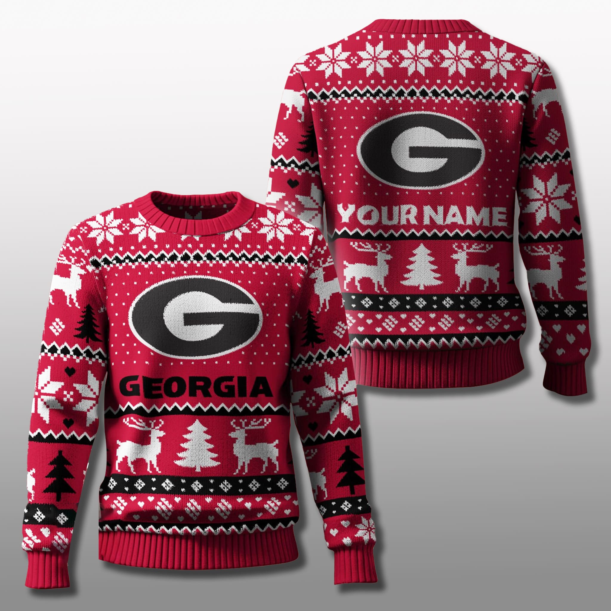 Georgia Bulldogs Christmas Personalized Ugly Sweater 2025 2 Georgia Bulldogs Christmas Personalized Ugly Sweater 2025 2