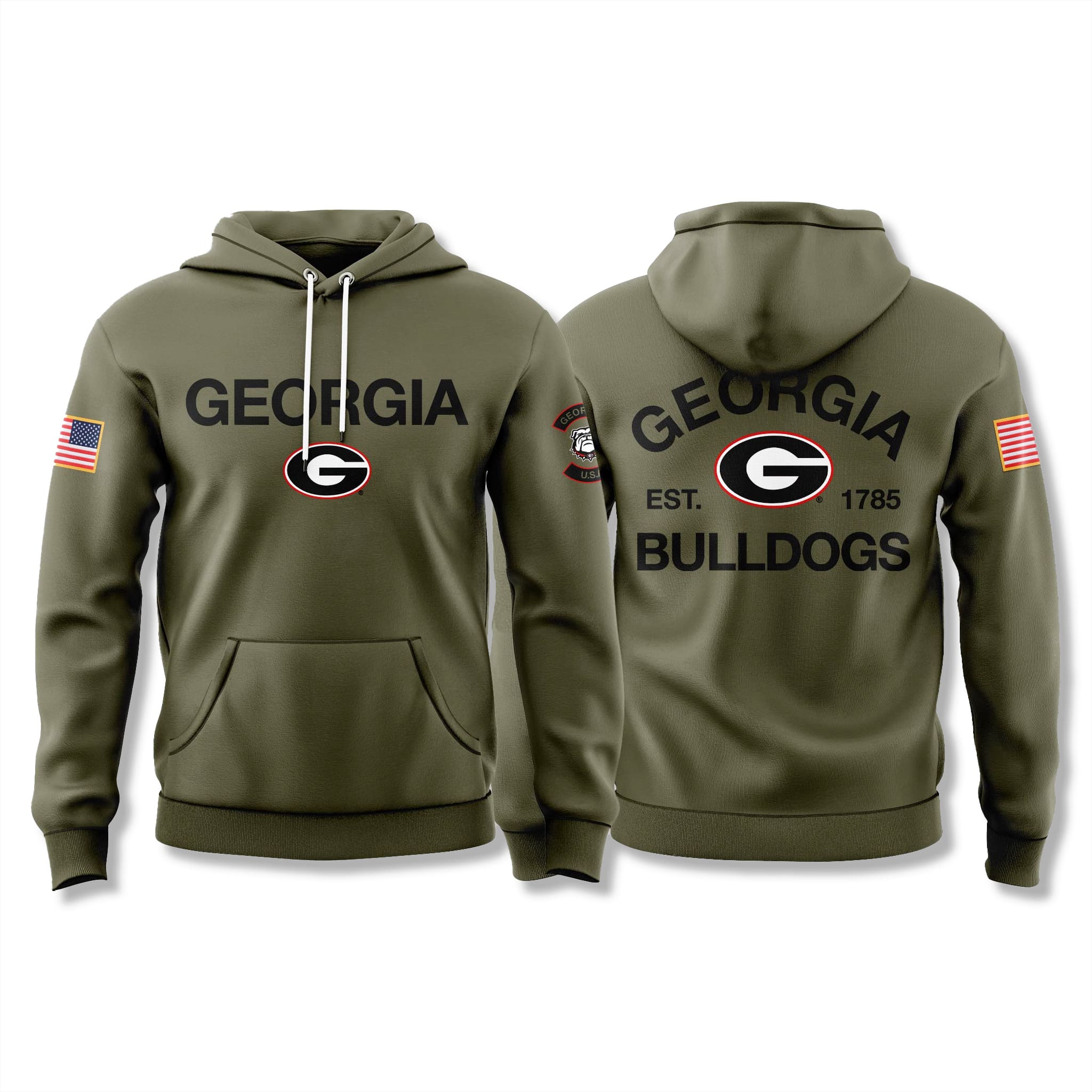 Georgia Bulldogs Military Appreciation Hoodie 2025 1 Georgia Bulldogs Military Appreciation Hoodie 2025