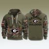 Georgia Bulldogs Military Camo Quarter Zip Hoodie 2025 2