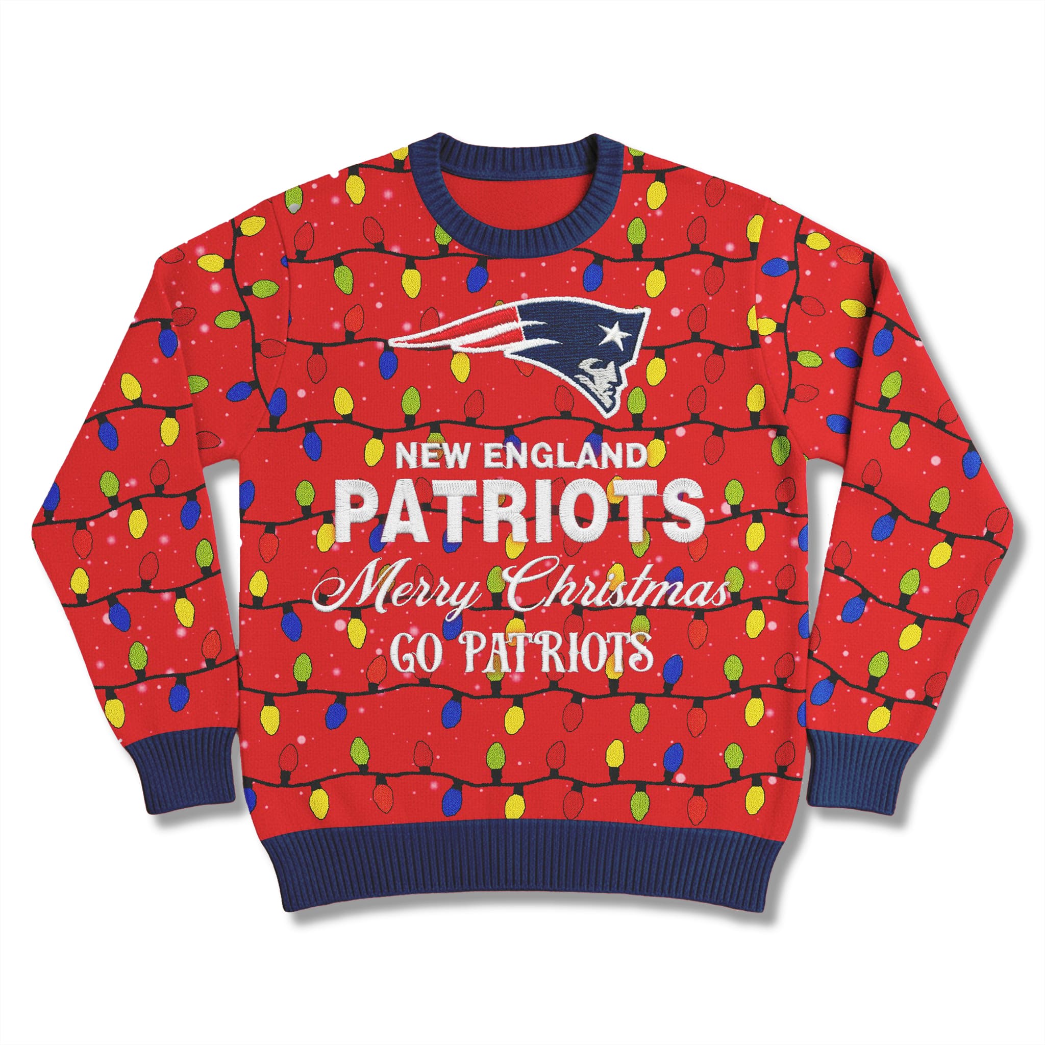 Go Patriots 2025 Ugly Christmas Sweater 2 Go Patriots 2025 Ugly Christmas Sweater 2