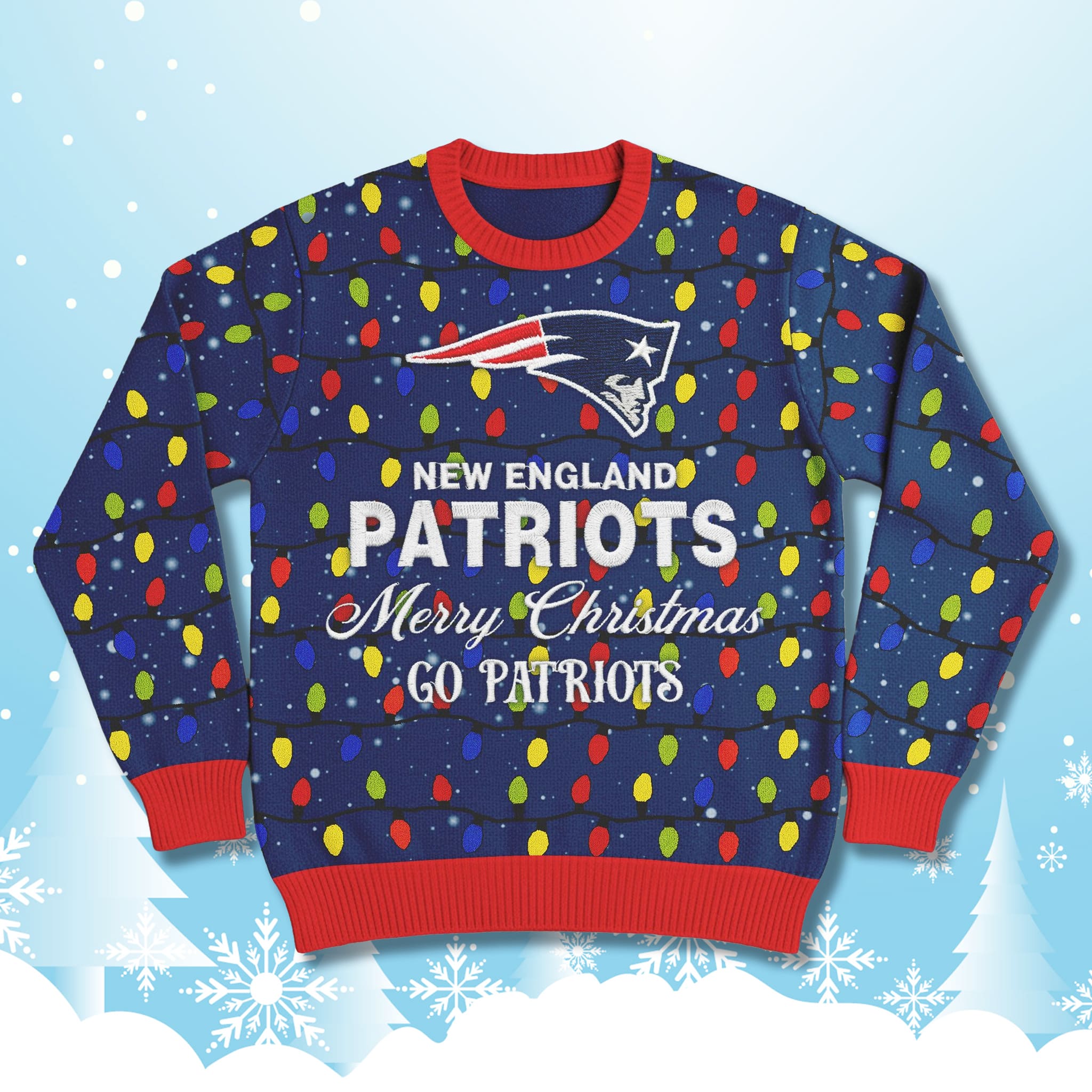 Go Patriots 2025 Ugly Christmas Sweater 3 Go Patriots 2025 Ugly Christmas Sweater 3