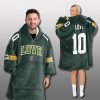 Green Bay Packers Love 10 Unisex Blanket Hoodie
