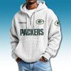 Packers Waffle Quarter Zip Hoodie 2025 5 Green Bay Packers Quarter Zip Waffle Hoodie 2025 3