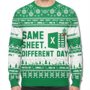 Excel Same Sheet Different Day Ugly Christmas Sweater 2