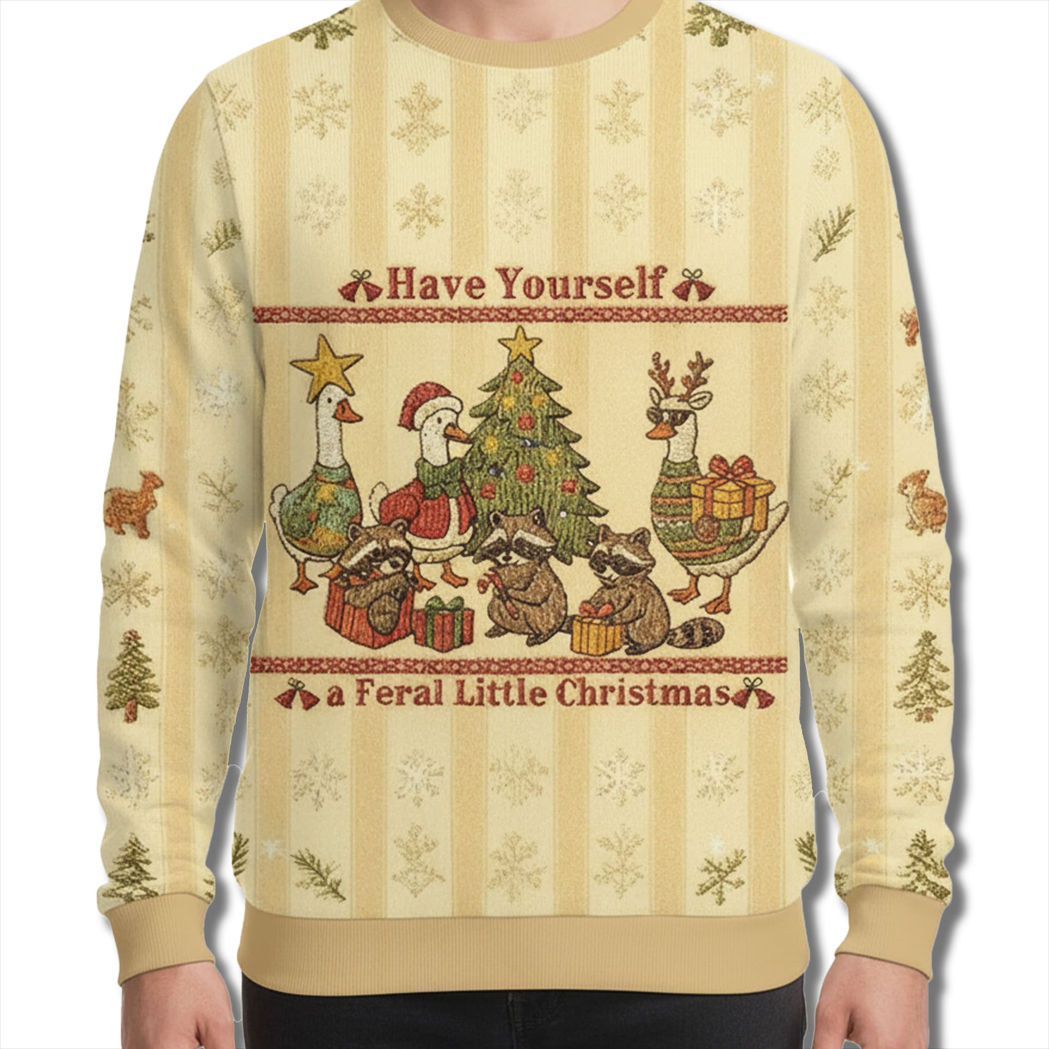 Have Yourself A Feral Little Christmas Animals Ugly Sweater Have Yourself A Feral Little Christmas Animals Ugly Sweater