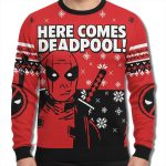 Here Comes Deadpool Ugly Christmas Sweater
