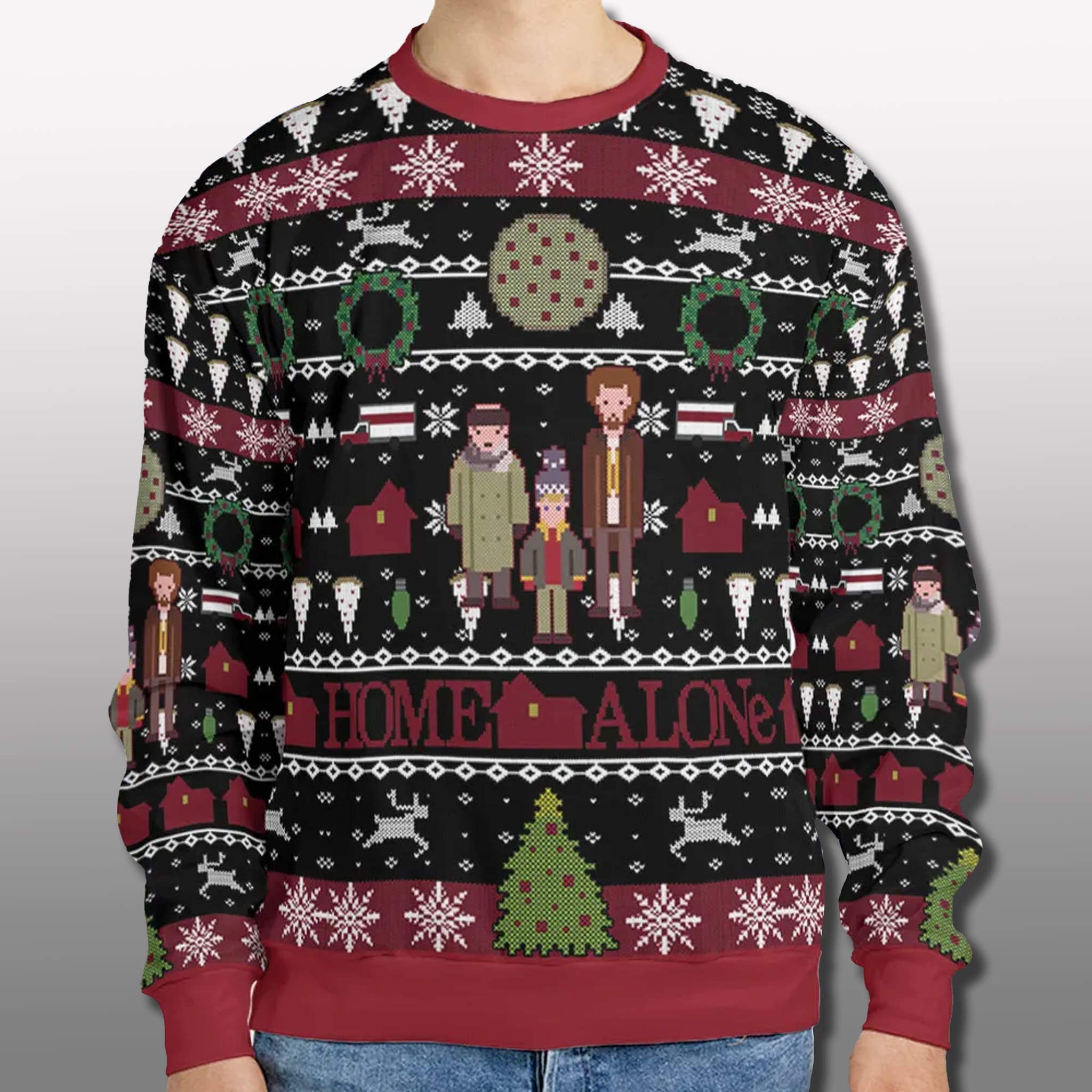 Home Alone Holiday Mischief Ugly Christmas Sweater 2 Home Alone Holiday Mischief Ugly Christmas Sweater