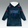 Houston Texans H Town Unisex Blanket Hoodie 2