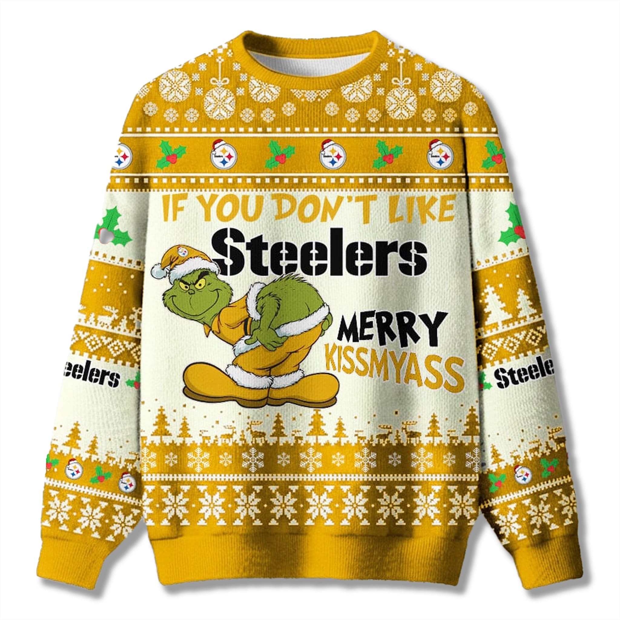 If You Don't Like Steelers Grnch Ugly Christmas Sweater 2 If You Dont Like Steelers Grnch Ugly Christmas Sweater