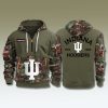 Indiana Hoosiers Military Camo Quarter Zip Hoodie 2025 2