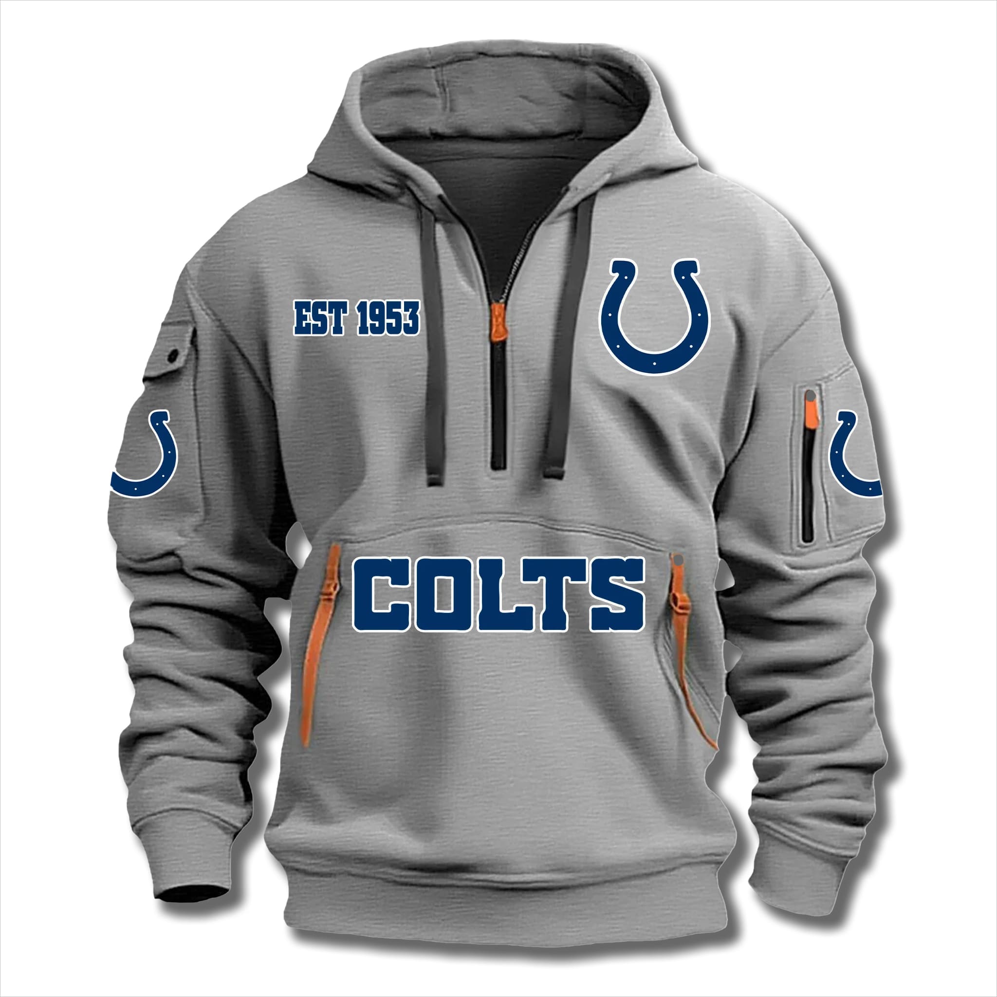 Indianapolis Colts EST 1953 Quarter Zip Hoodie 2 Indianapolis Colts EST 1953 Quarter Zip Hoodie 2