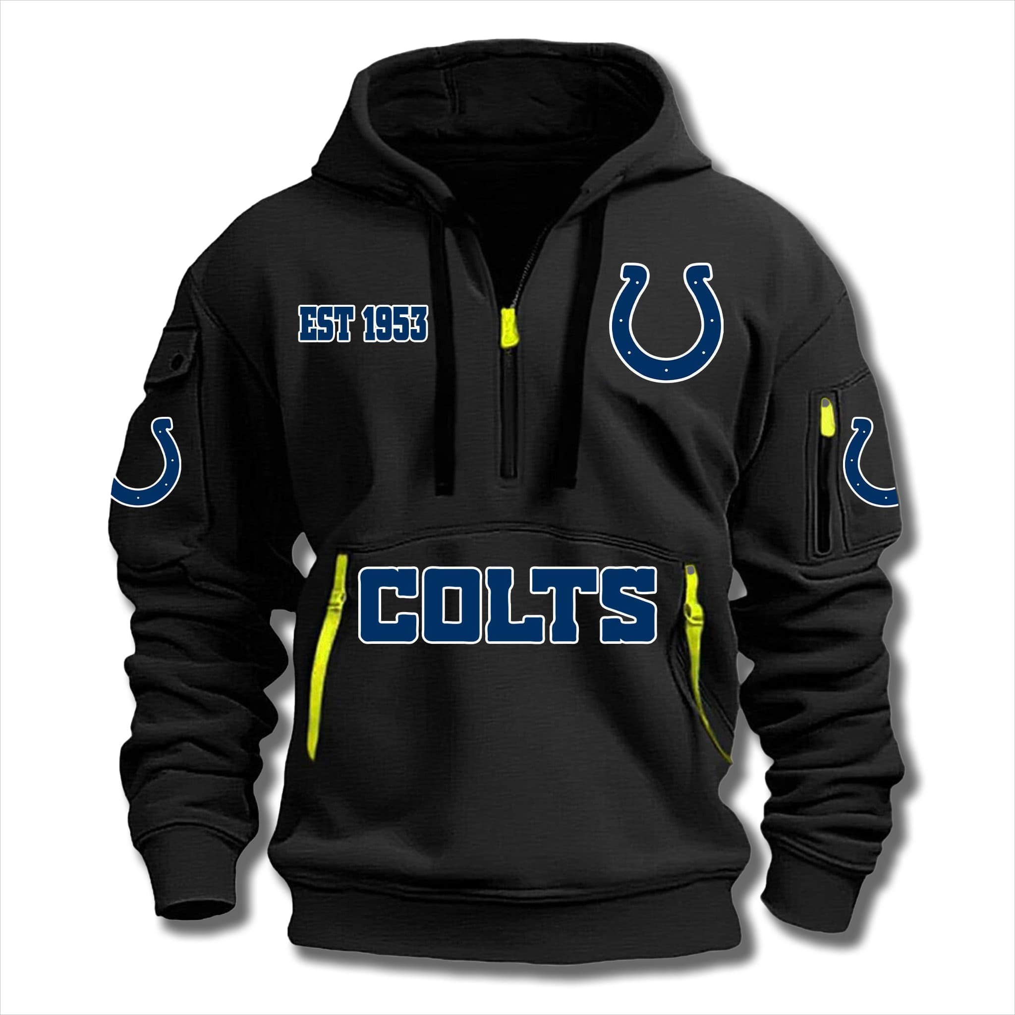 Colts EST 1953 Quarter Zip Hoodie 3 Indianapolis Colts EST 1953 Quarter Zip Hoodie