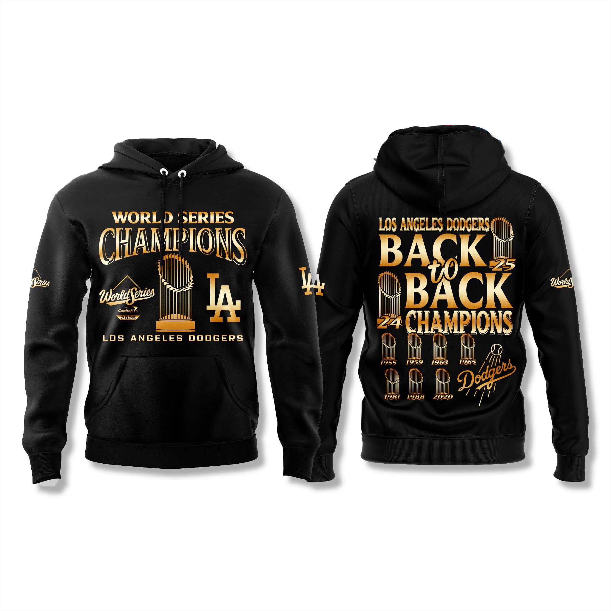 LA Dodgers Back To Back Champions 2024 2025 Hoodie 2 LA Dodgers Back To Back Champions 2024 2025 Hoodie