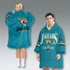 Jaguars AFC South Custom Blanket Hoodie 9 Jacksonville Jaguars AFC South Custom Blanket Hoodie
