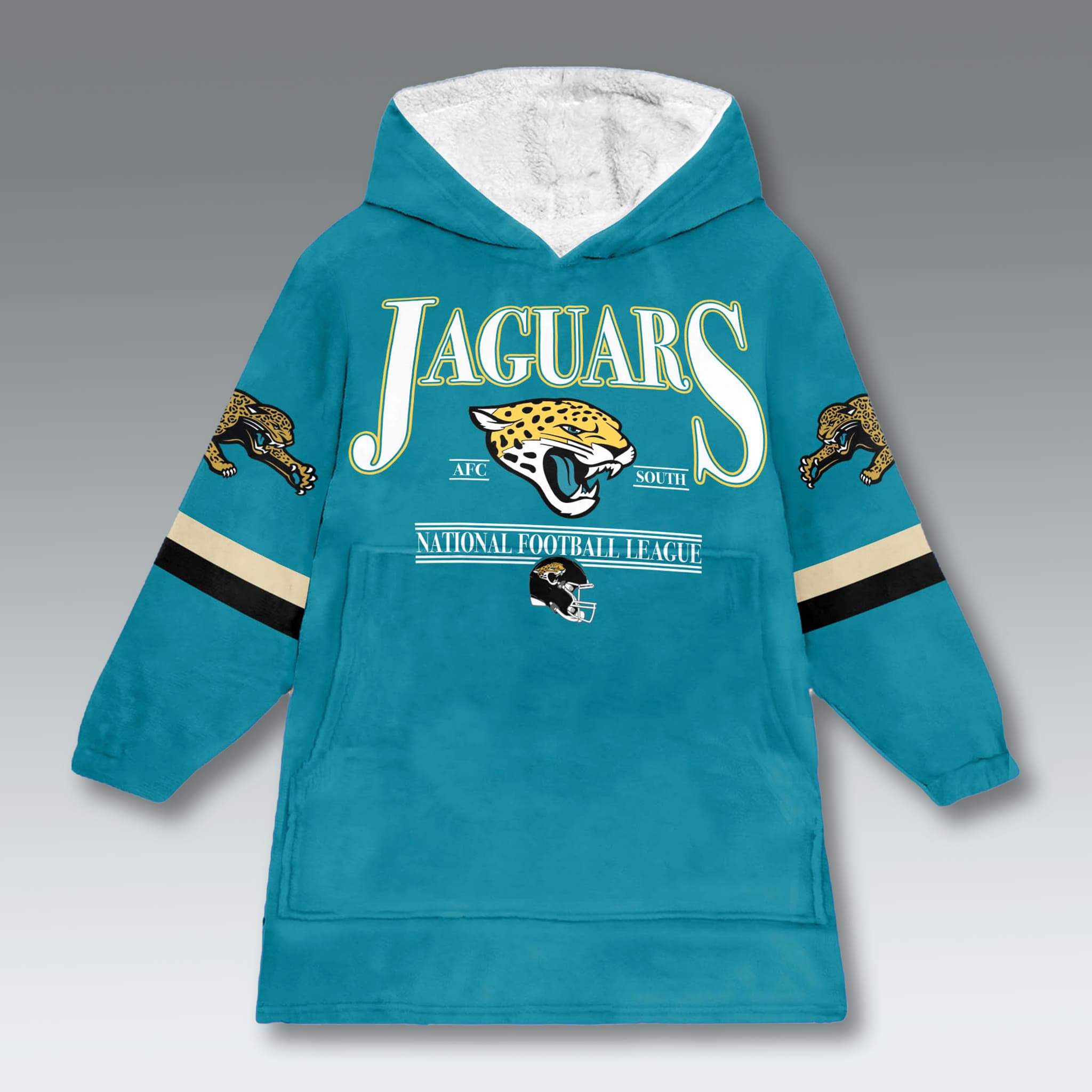 Jacksonville Jaguars AFC South Custom Blanket Hoodie Jacksonville Jaguars AFC South Custom Blanket Hoodie
