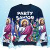 Jesus Party Savior Funny Christmas Ugly Sweater 3 Jesus Party Savior Funny Christmas Ugly Sweater