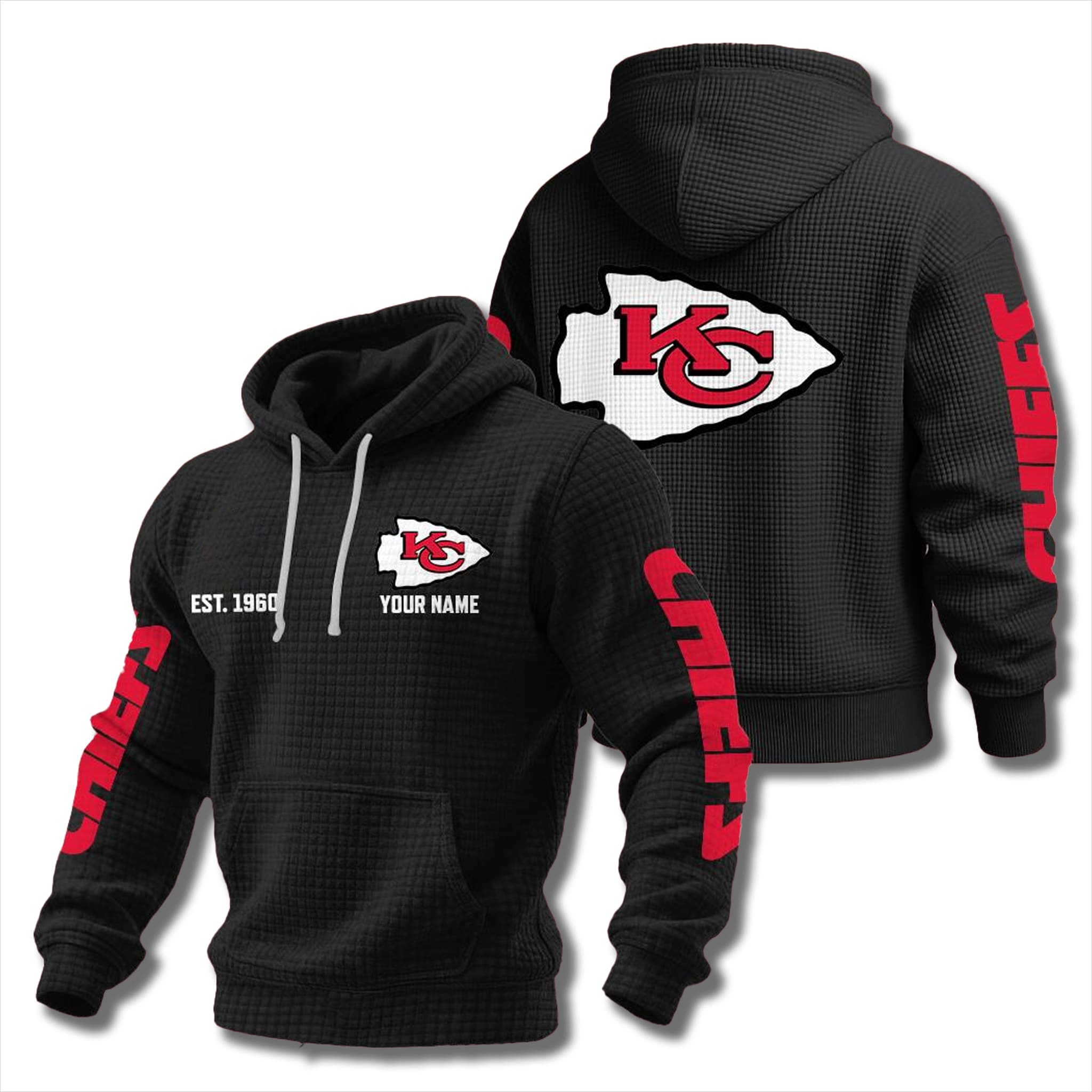 Chiefs EST 1960 Waffle Hoodie 1 Kansas City Chiefs EST 1960 Waffle Hoodie 1