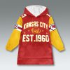 Kansas City Chiefs Est 1960 Vintage Blanket Hoodie 2
