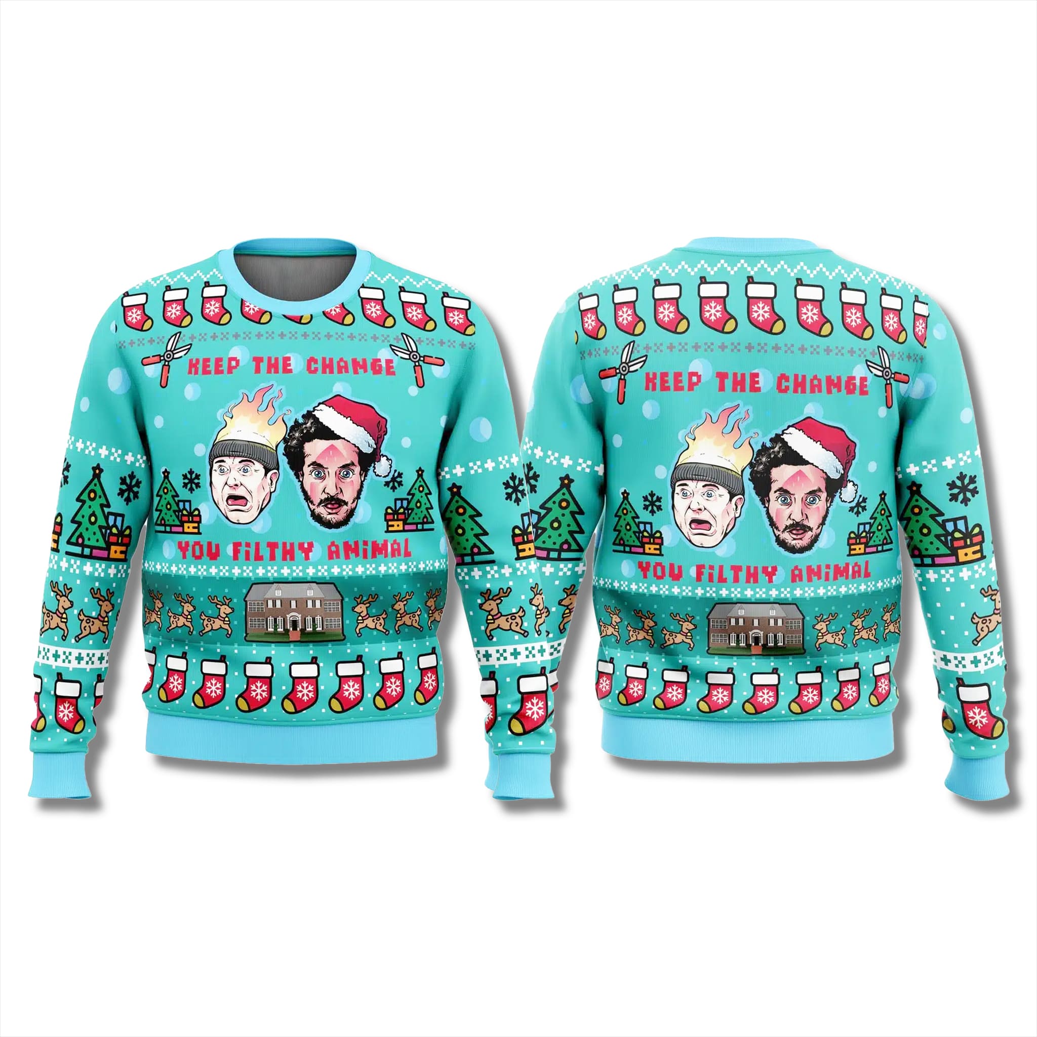 Keep The Change Your Filthy Animal Home Alone Christmas Ugly Sweater 2 Keep The Change Your Filthy Animal Home Alone Christmas Ugly Sweater 3
