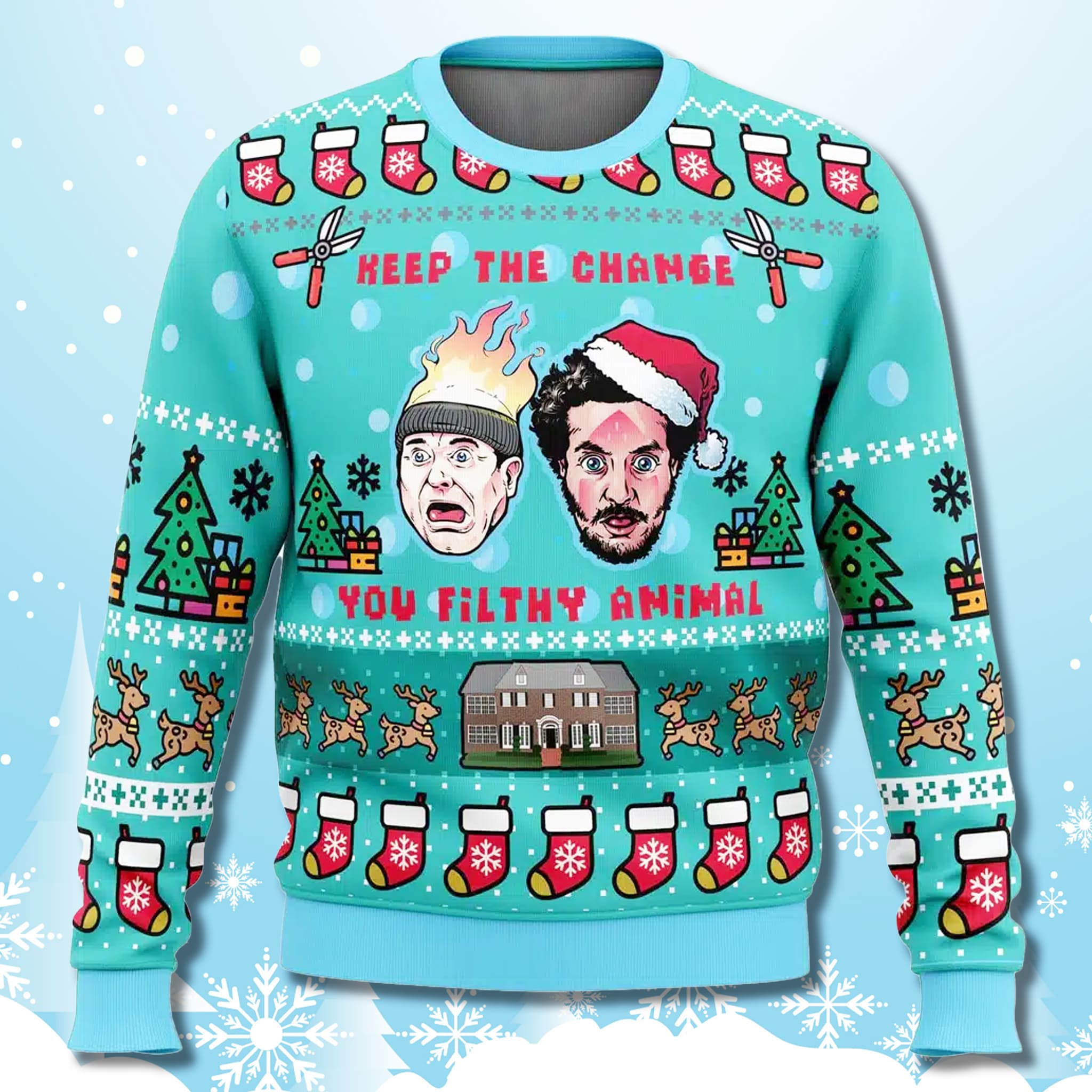 Keep The Change Your Filthy Animal Home Alone Christmas Ugly Sweater 3 Keep The Change Your Filthy Animal Home Alone Christmas Ugly Sweater