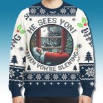 Krampus He Sees You When You're Sleeping Christmas Sweater