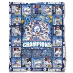 LA Dodgers 2025 World Series Champions Blanket
