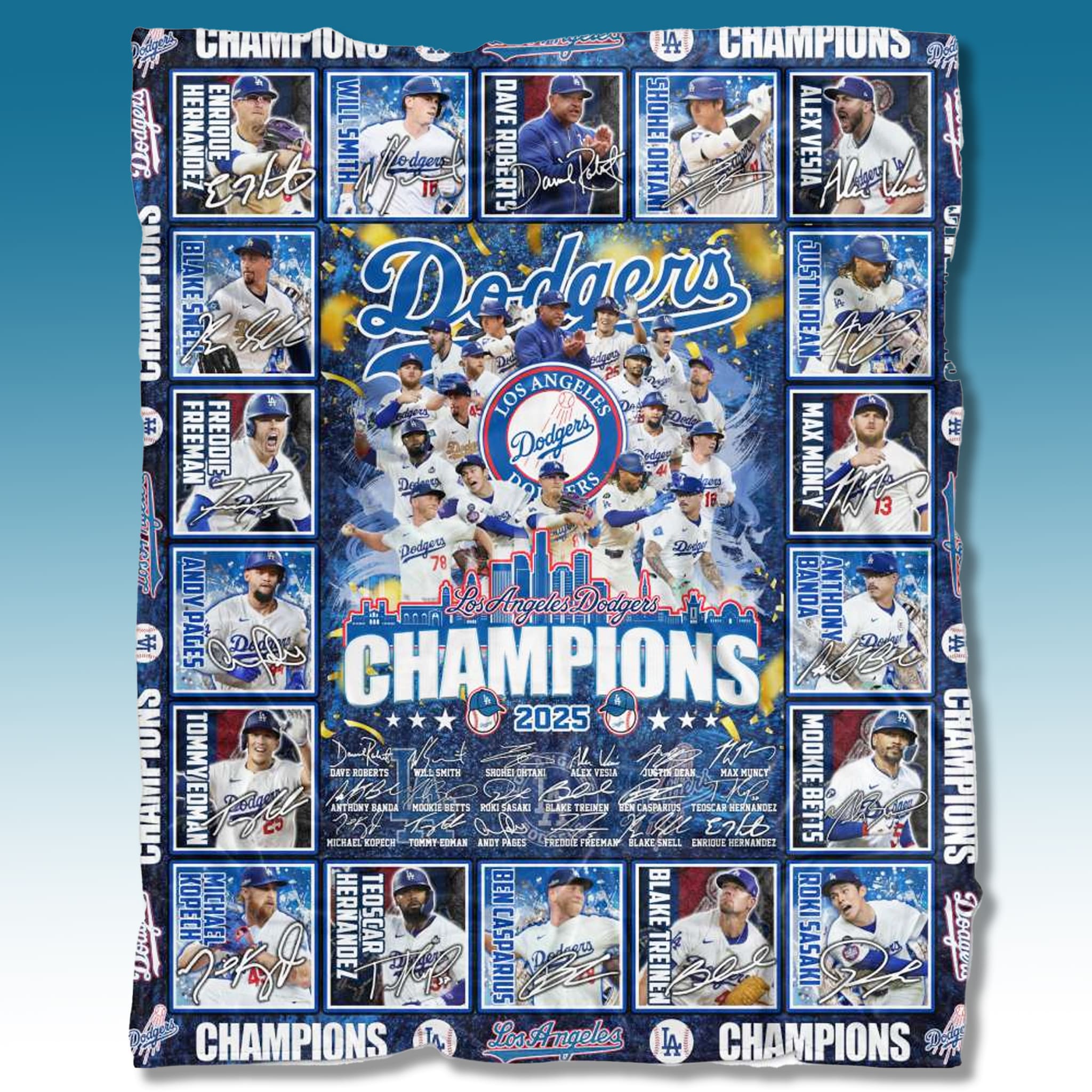 LA Dodgers 2025 World Series Champions Blanket LA Dodgers 2025 World Series Champions Blanket